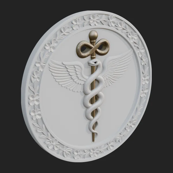 Caduceus Medical Wall Plaque Design 3