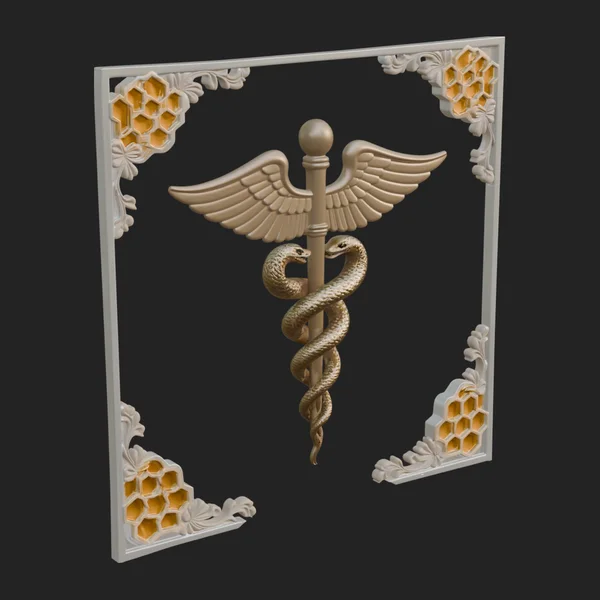 Caduceus Medical Wall Plaque Design 6