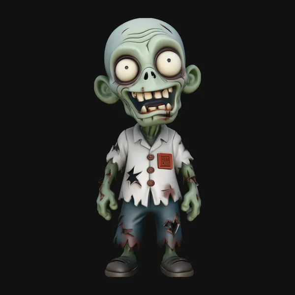 Cartoon Zombie Boy Statue Design 1