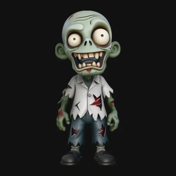 Cartoon Zombie Boy Statue Design 2
