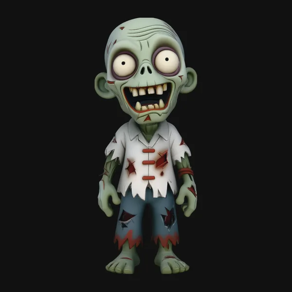 Cartoon Zombie Boy Statue Design 3
