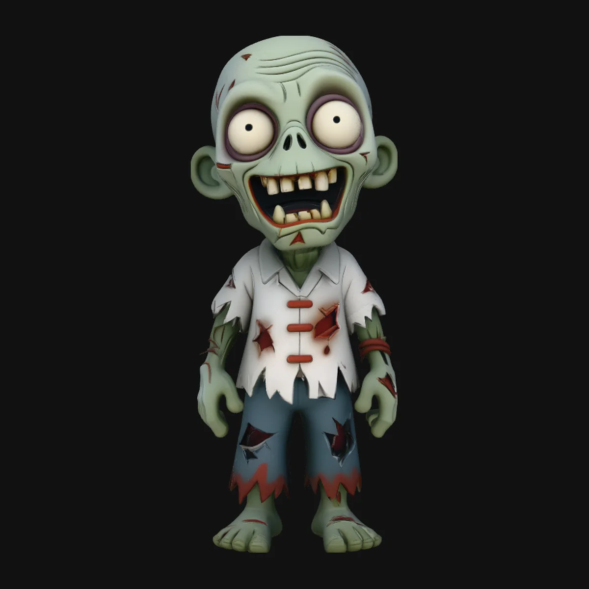 Cartoon Zombie Boy Statue Design 3