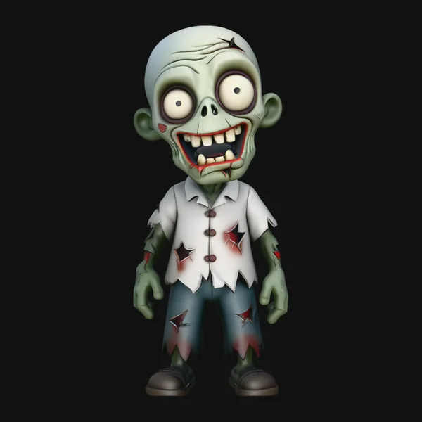 Cartoon Zombie Boy Statue Design 4