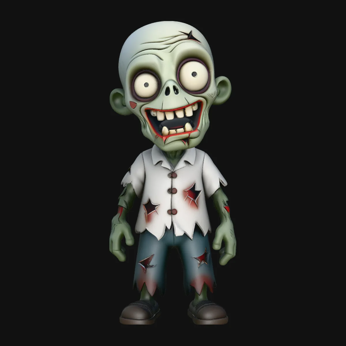 Cartoon Zombie Boy Statue Design 4