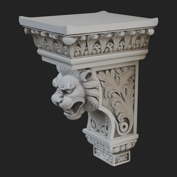 Carved Lion Corbel Bracket Design 2