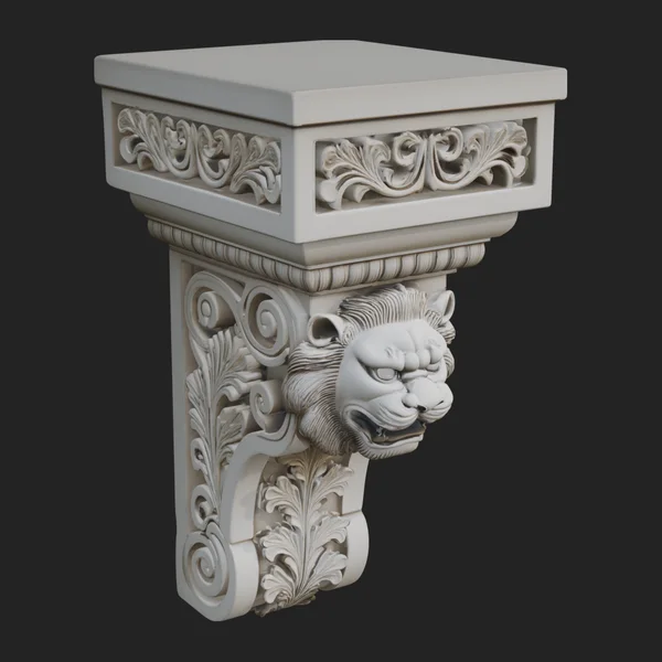 Carved Lion Corbel Bracket Design 4