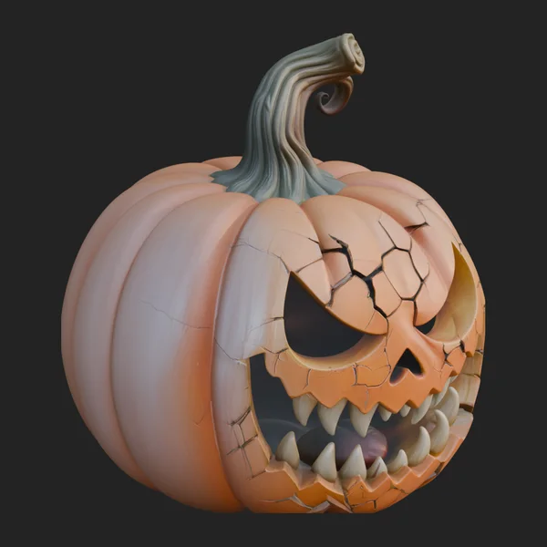 Carved Pumpkin Lantern Statue Design 6