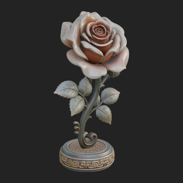 Carved Rose Ornament Design 1