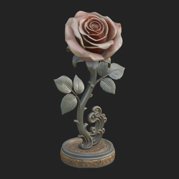 Carved Rose Ornament Design 8
