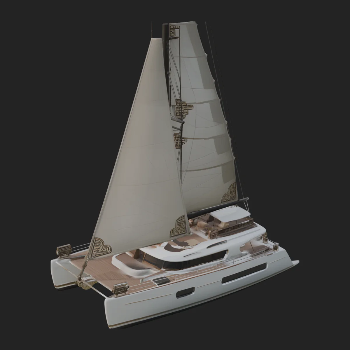 Catamaran Yacht Model Design 13