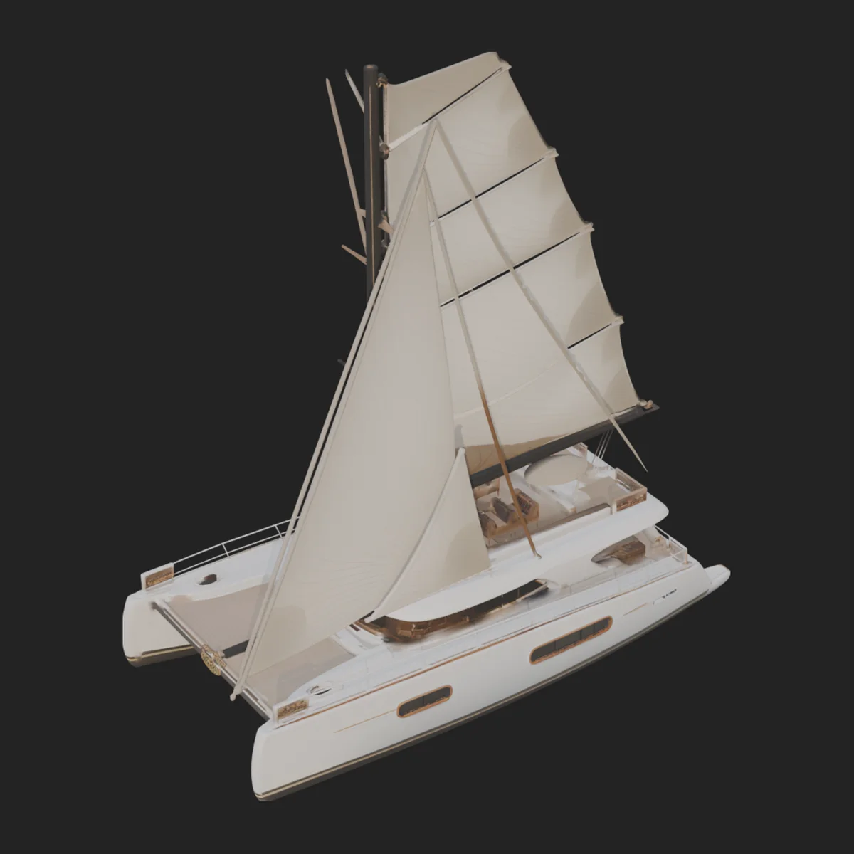 Catamaran Yacht Model Design 16