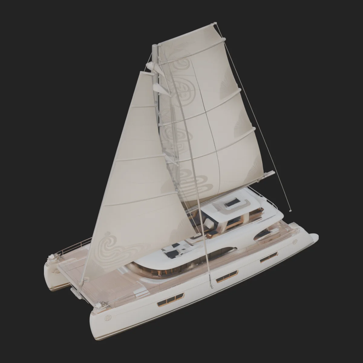 Catamaran Yacht Model Design 4
