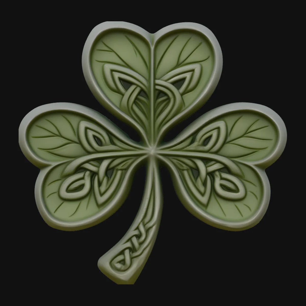 Celtic Knot Shamrock Plaque Design 3