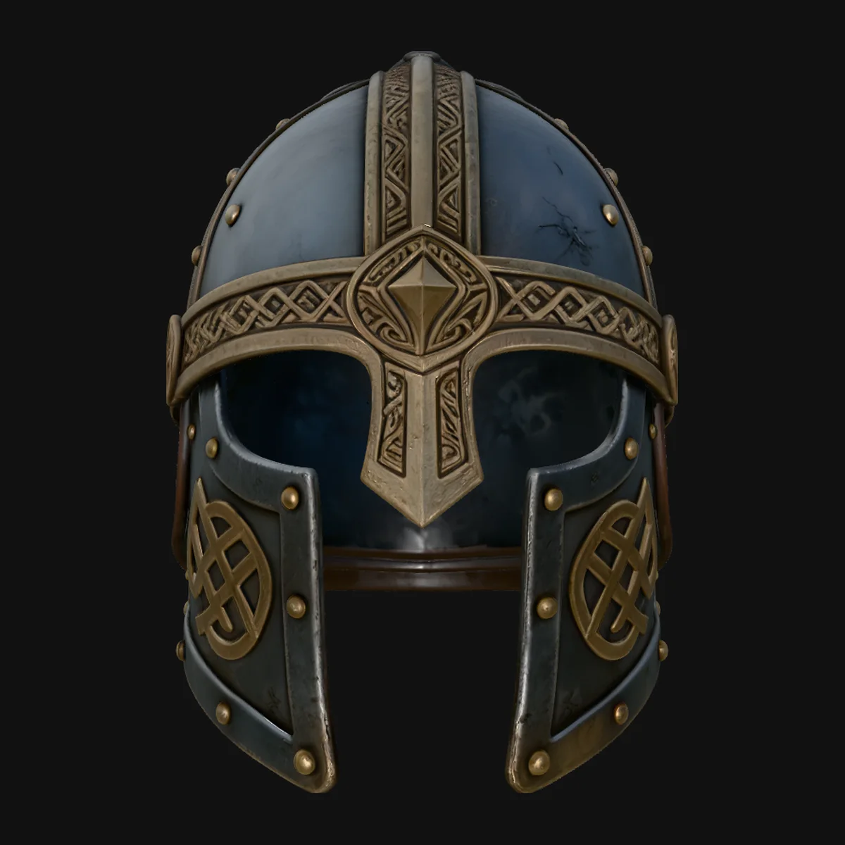 Celtic Knotwork Nasal Helmet Design 2