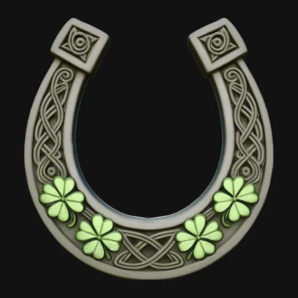 Celtic Lucky Horseshoe Plaque Design 1