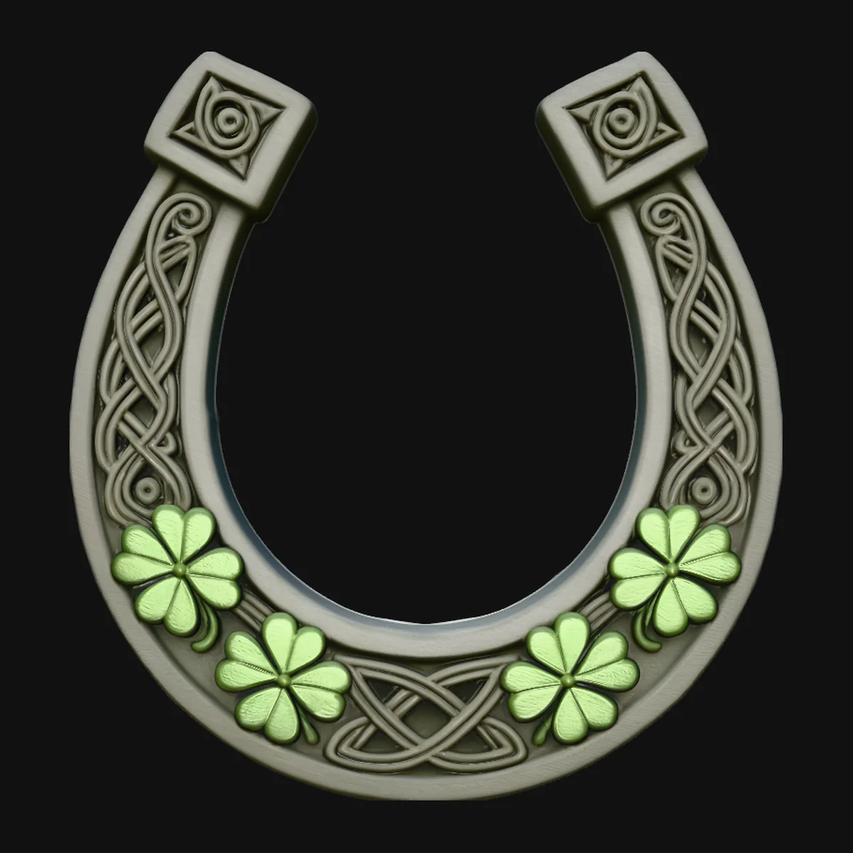 Celtic Lucky Horseshoe Plaque Design 1