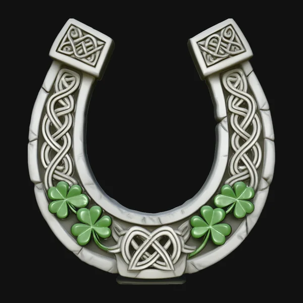 Celtic Lucky Horseshoe Plaque Design 2