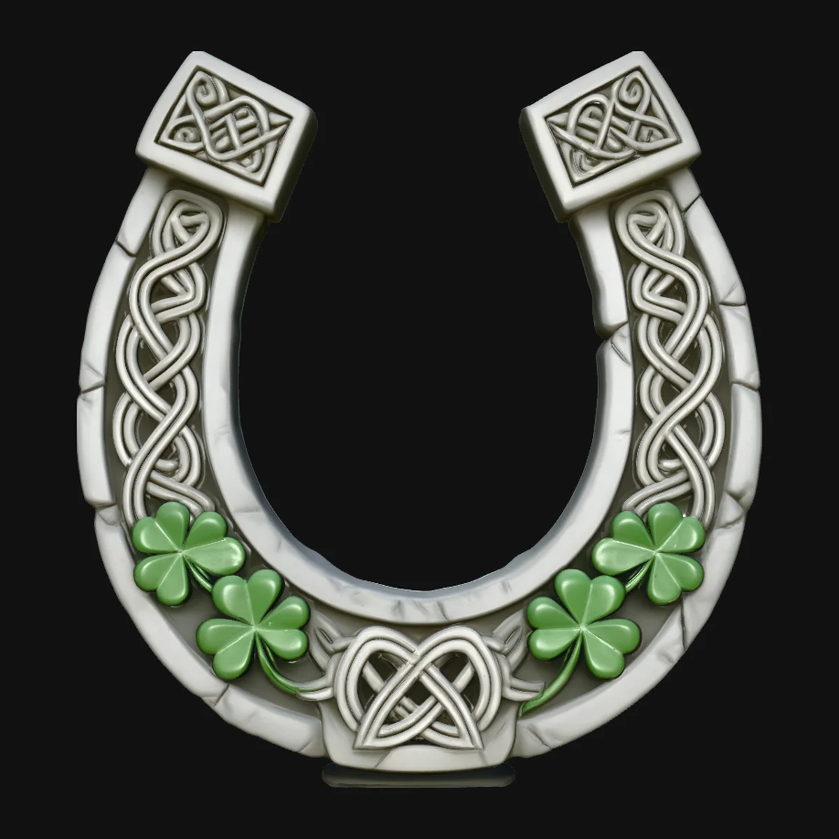 Celtic Lucky Horseshoe Plaque Design 2