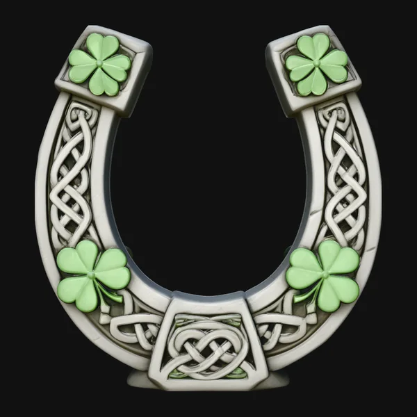 Celtic Lucky Horseshoe Plaque Design 4