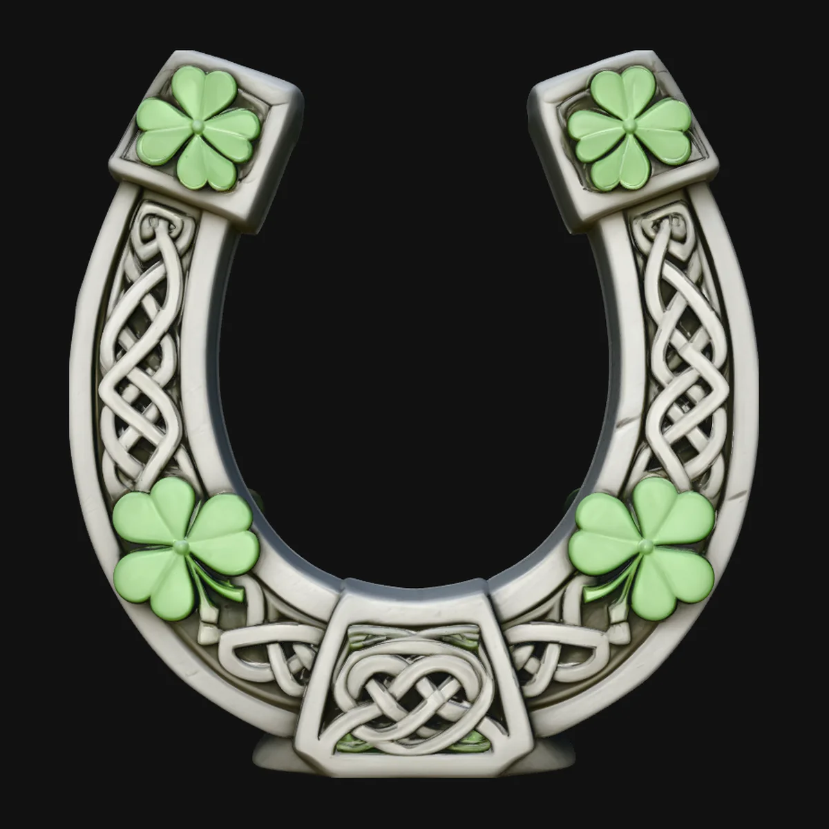 Celtic Lucky Horseshoe Plaque Design 4