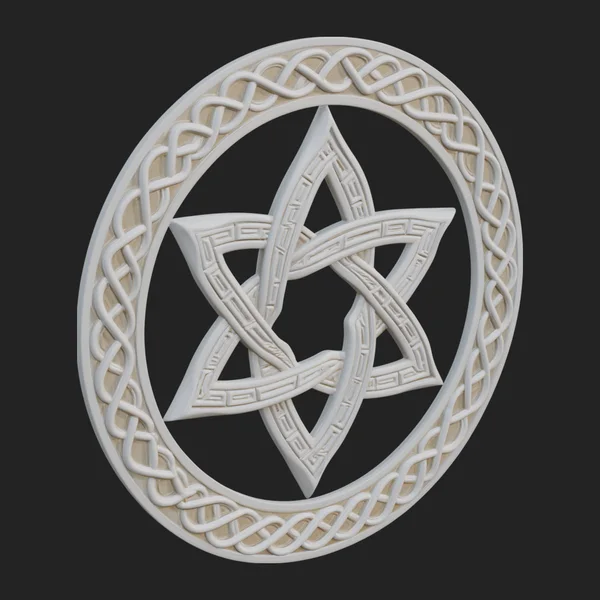 Celtic Star Knot Plaque Design 1