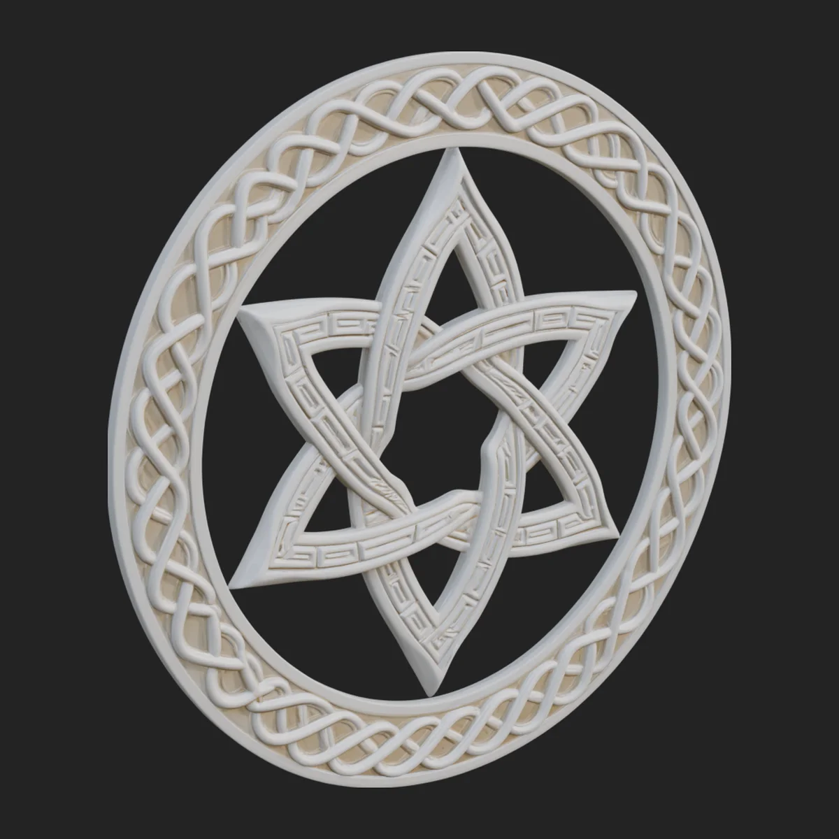 Celtic Star Knot Plaque Design 1