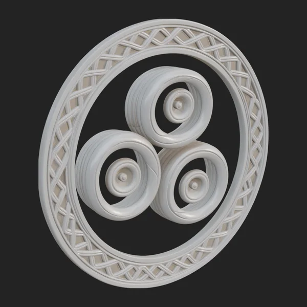 Celtic Triskelion Disc Plaque Design 1