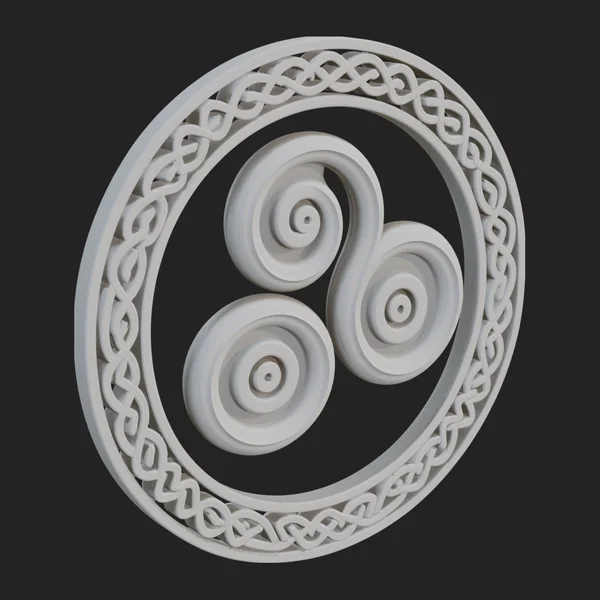 Celtic Triskelion Disc Plaque Design 4