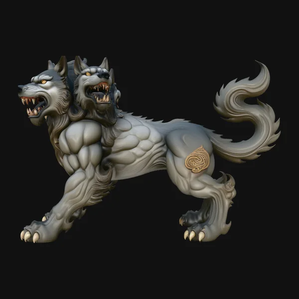Cerberus Three-Headed Dog Statue Design 1