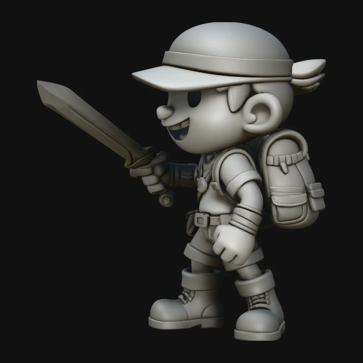 Chibi Adventurer Boy Statue Design 4