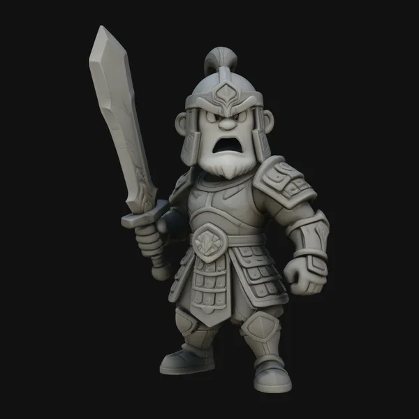 Chibi Armored Warrior Statue Design 1