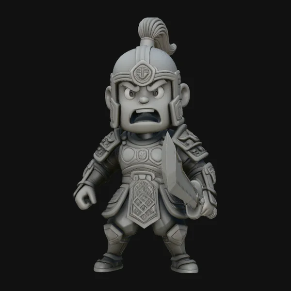 Chibi Armored Warrior Statue Design 3