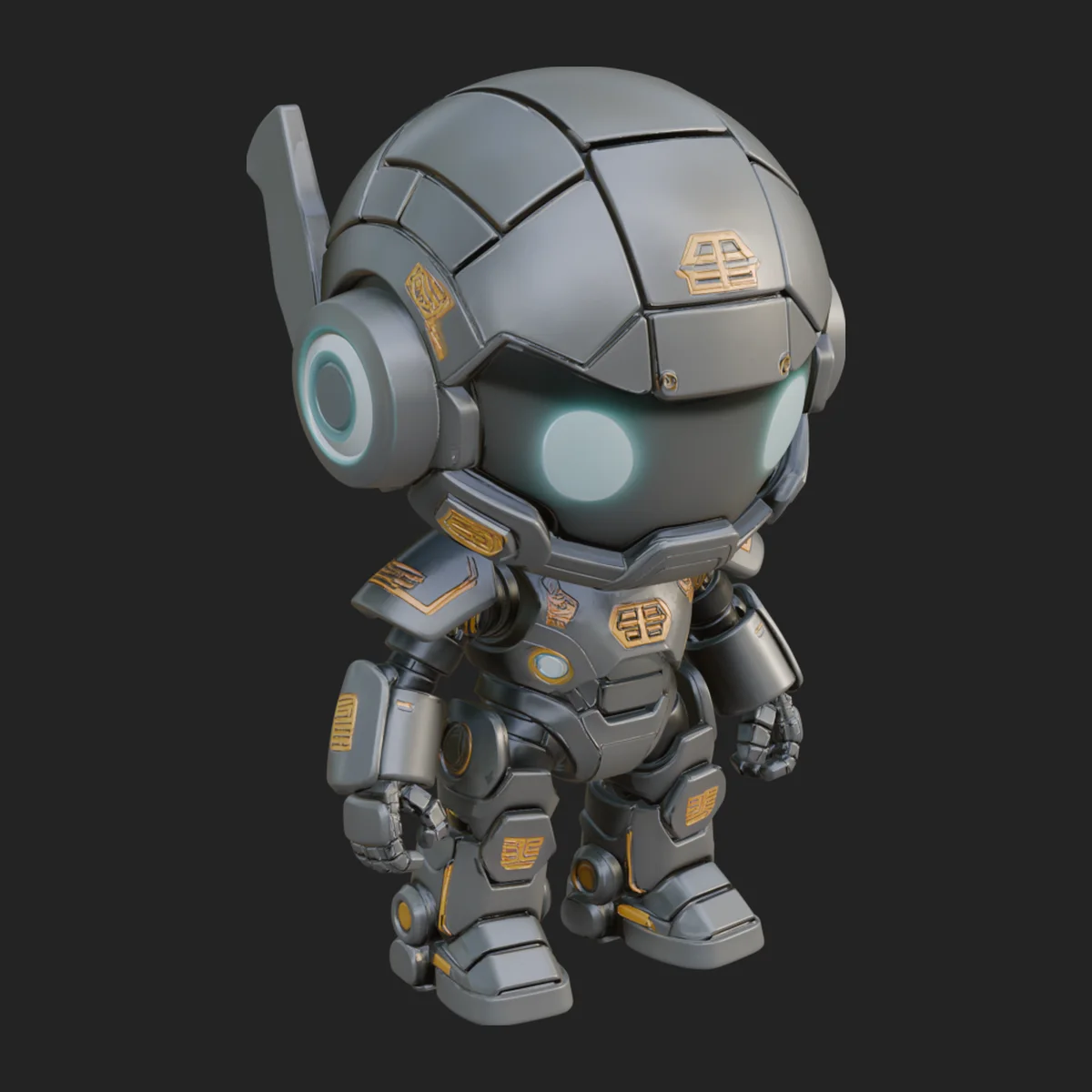 Chibi Mech Robot Statue Design 1