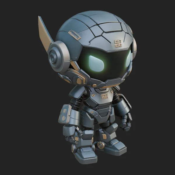 Chibi Mech Robot Statue Design 3