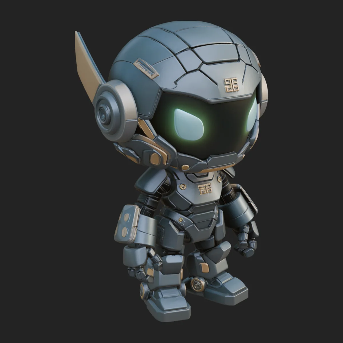 Chibi Mech Robot Statue Design 3