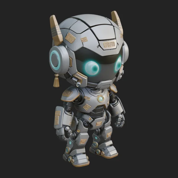 Chibi Mech Robot Statue Design 4