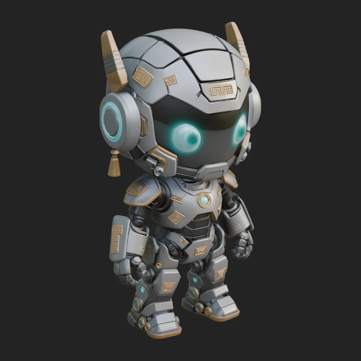 Chibi Mech Robot Statue Design 4