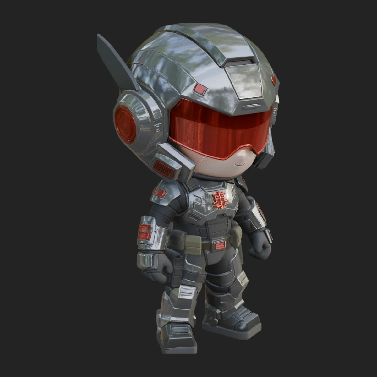Chibi Mech Robot Statue Design 6