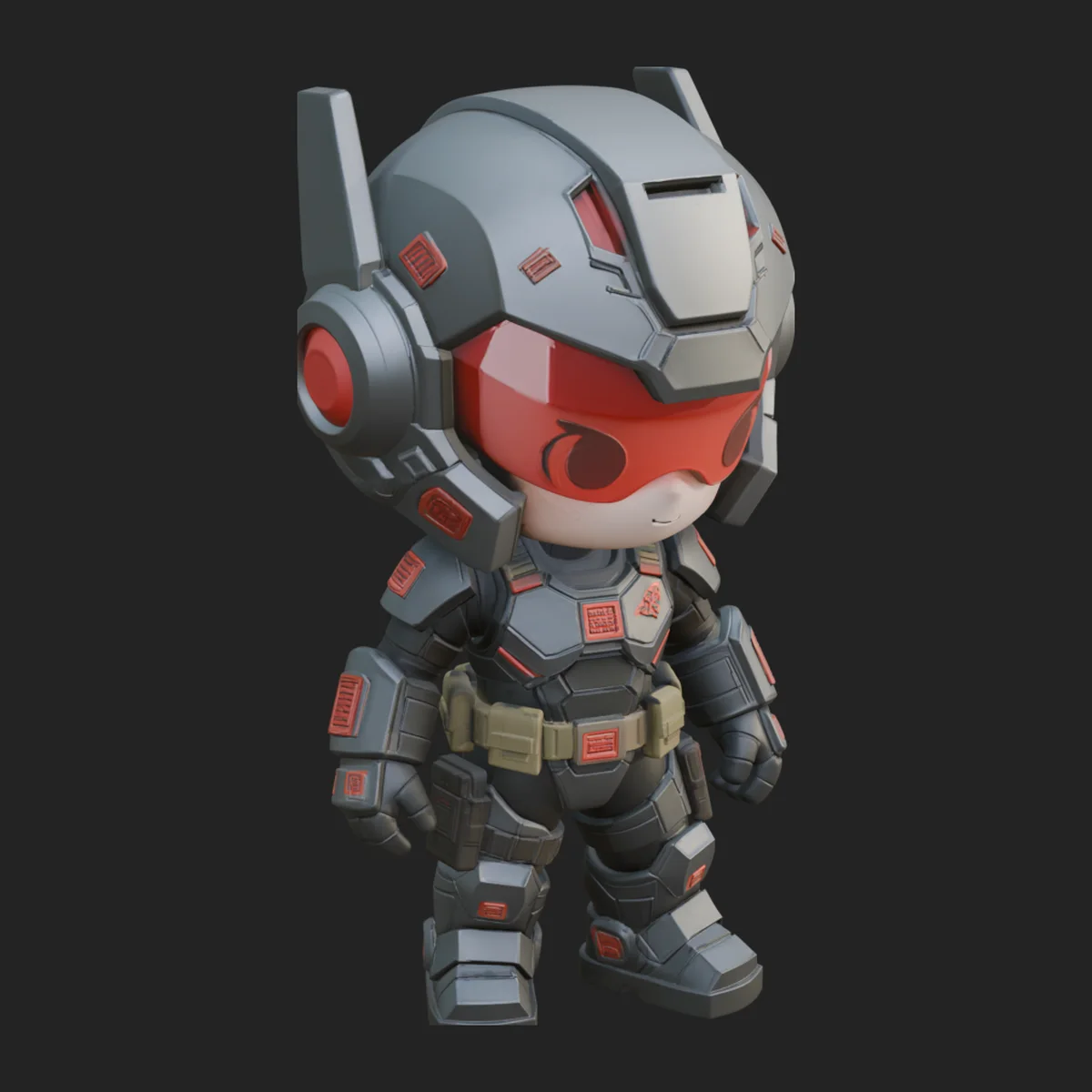 Chibi Mech Robot Statue Design 7