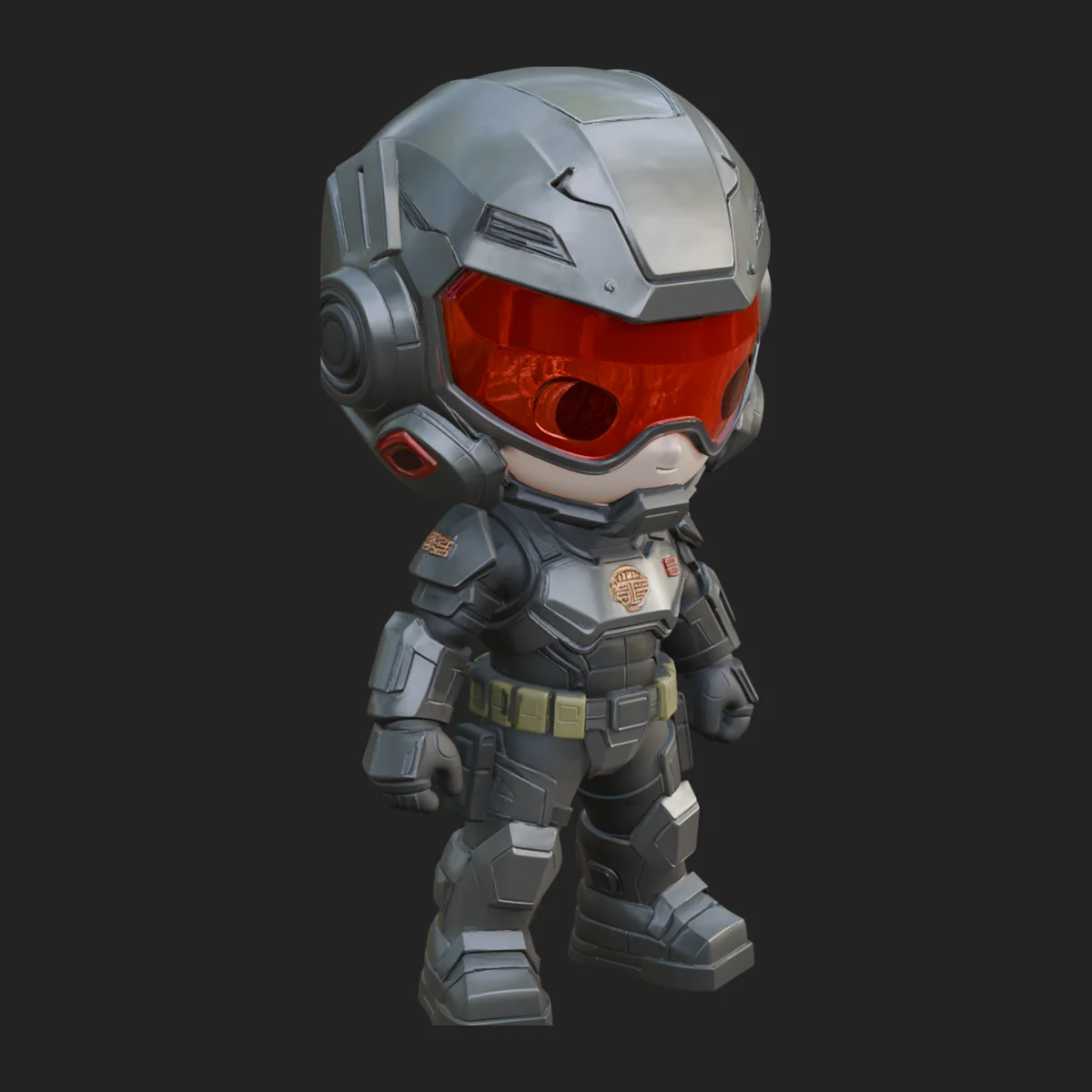 Chibi Mech Robot Statue Design 8