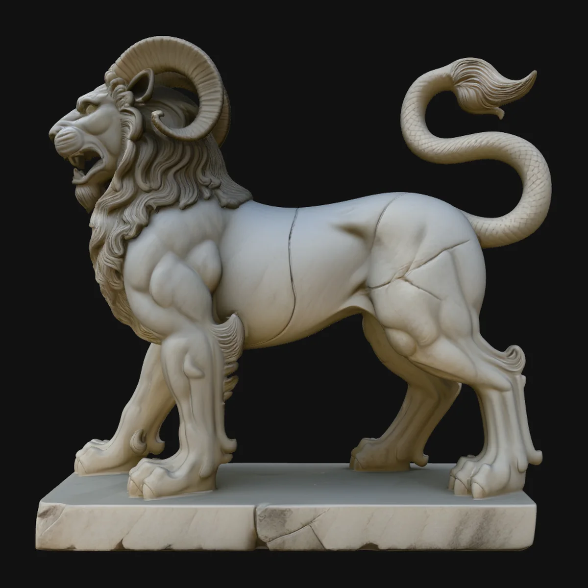 Chimera Mythical Beast Statue Design 3