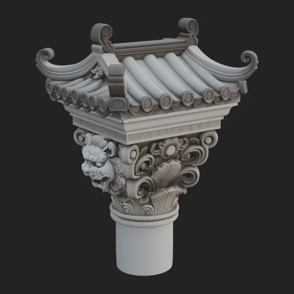 Chinese Column Capital Model Design 1