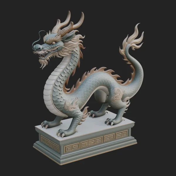 Chinese Dragon Statue Design 2
