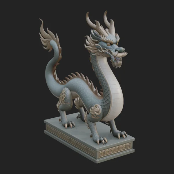 Chinese Dragon Statue Design 4