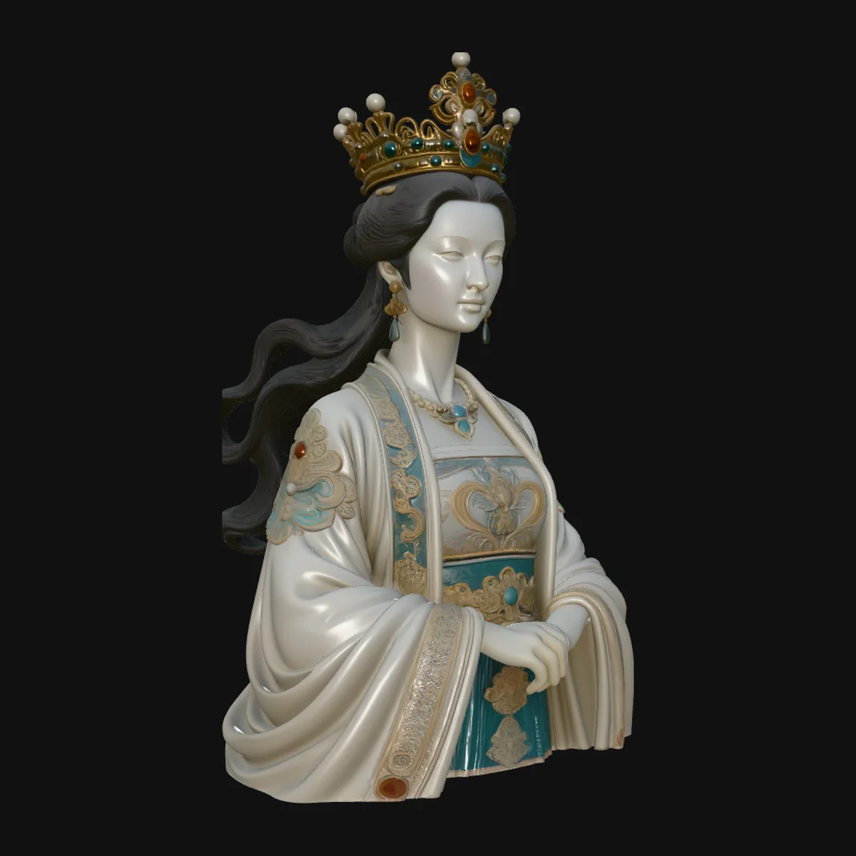 Chinese Empress Bust Statue Design 2