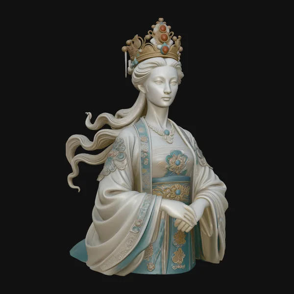 Chinese Empress Bust Statue Design 4