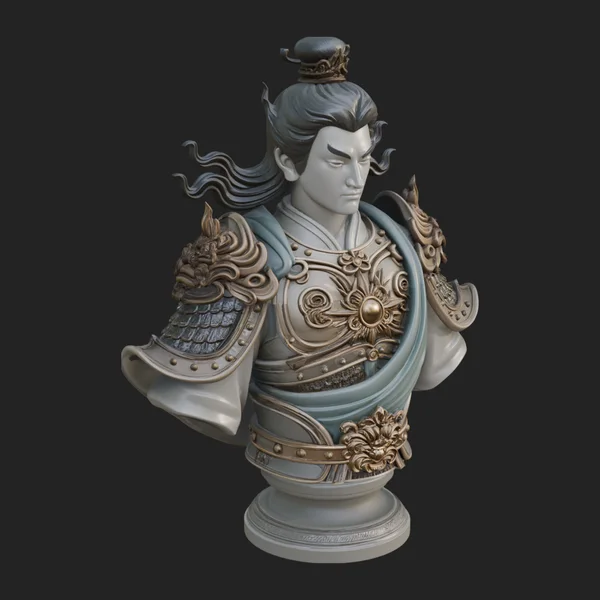 Chinese General Bust Statue Design 1
