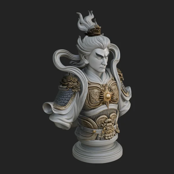 Chinese General Bust Statue Design 2