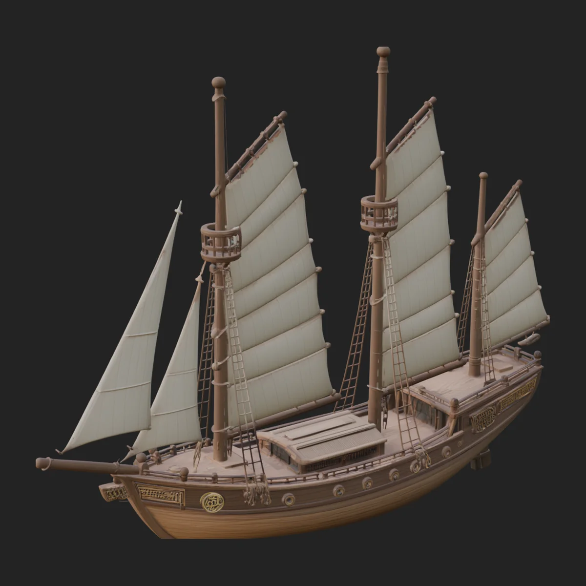 Chinese Junk Ship Model Design 15