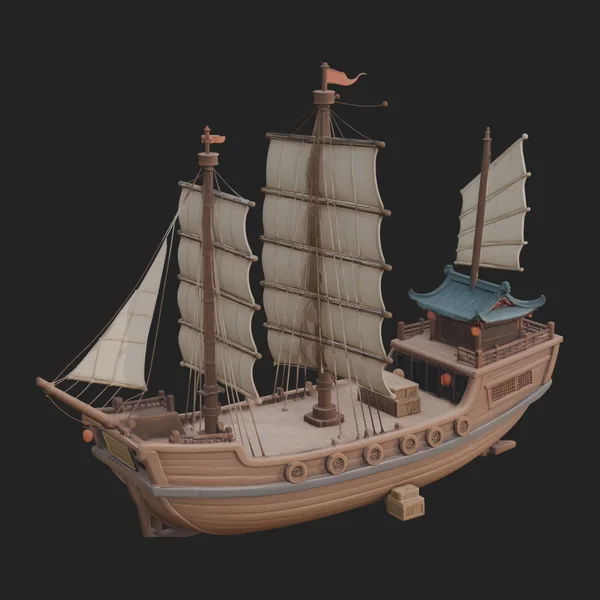 Chinese Junk Ship Model Design 16